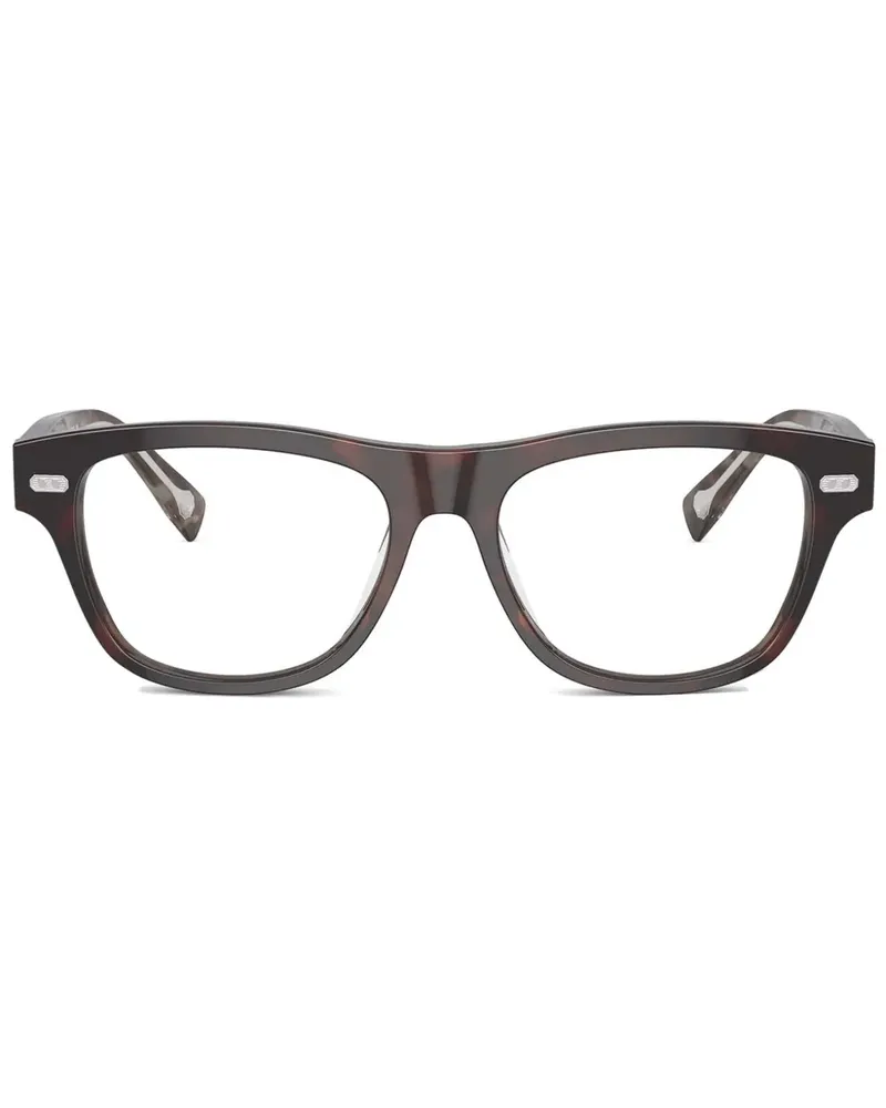 Brunello Cucinelli Brille mit eckigem Gestell - Braun Braun