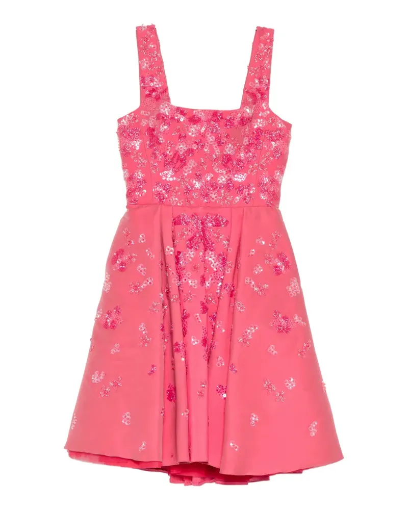 Zuhair Murad beaded floral-appliqué dress - Rosa Rosa