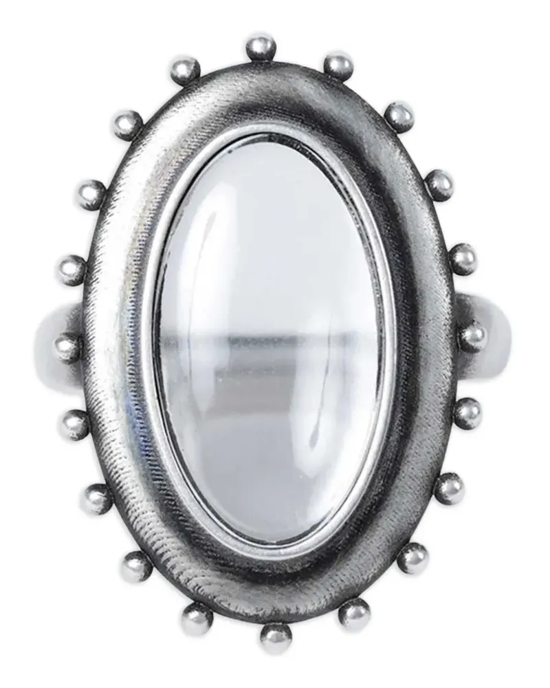 Ann Demeulemeester Tida oval ring - Silber Silber