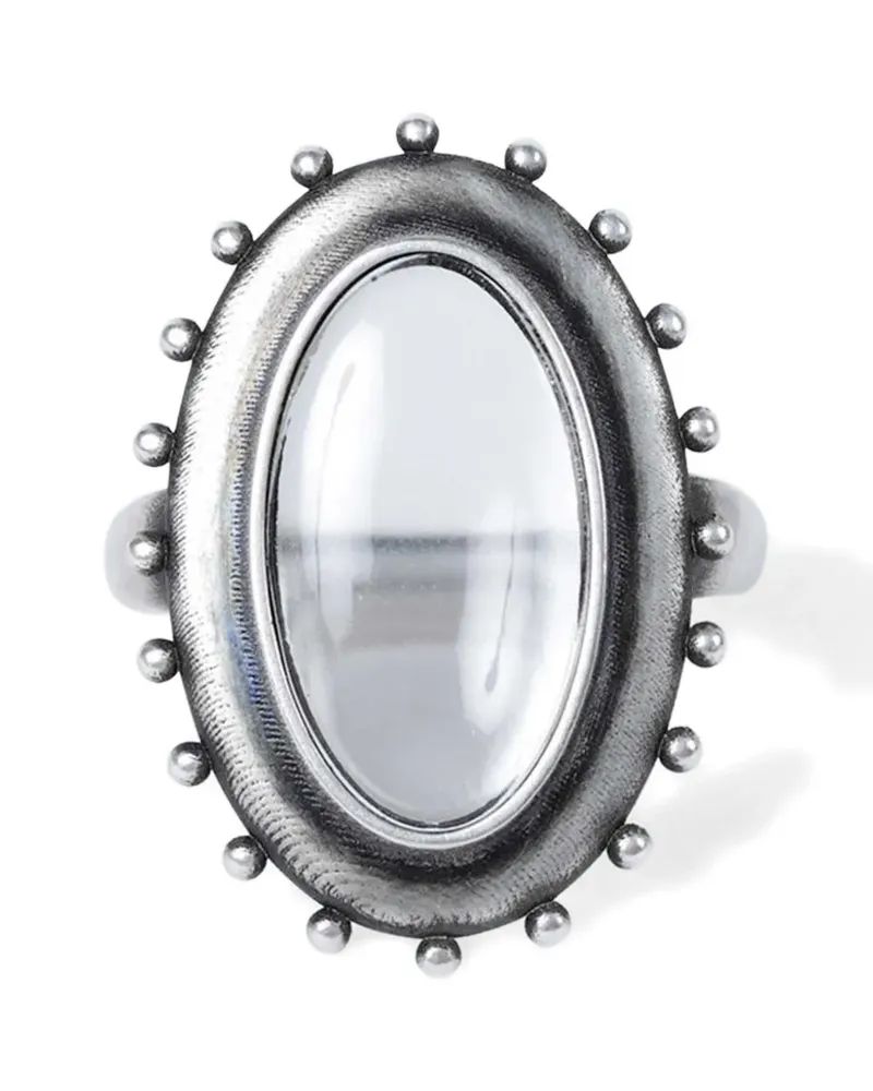 Ann Demeulemeester Tida oval ring - Silber Silber