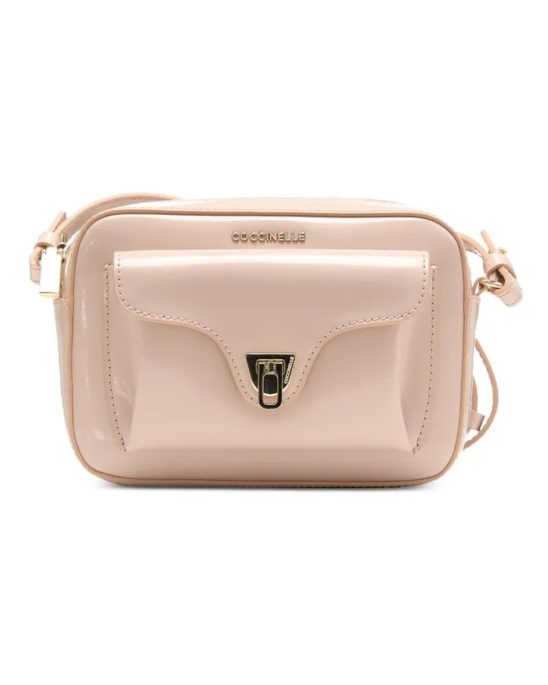 Coccinelle Schultertasche mit Logo-Schild - Rosa Rosa