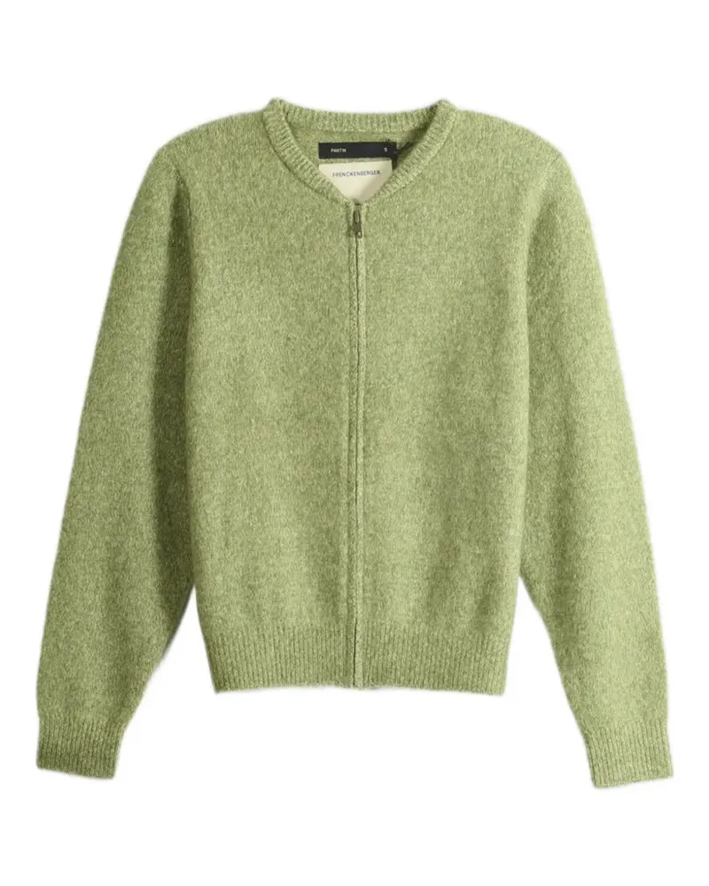 Frenckenberger zip-up ribbed-trim cardigan - Grün Grün