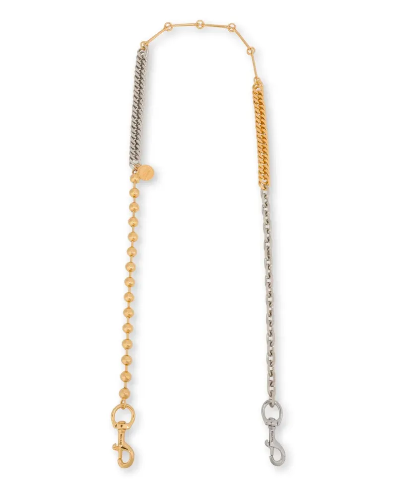 Moschino Zweifarbiger Kettenriemen - Gold Gold