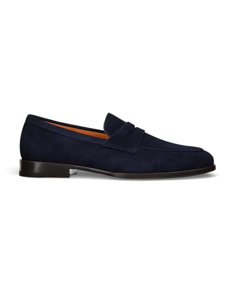 Santoni penny suede loafers - Blau Blau