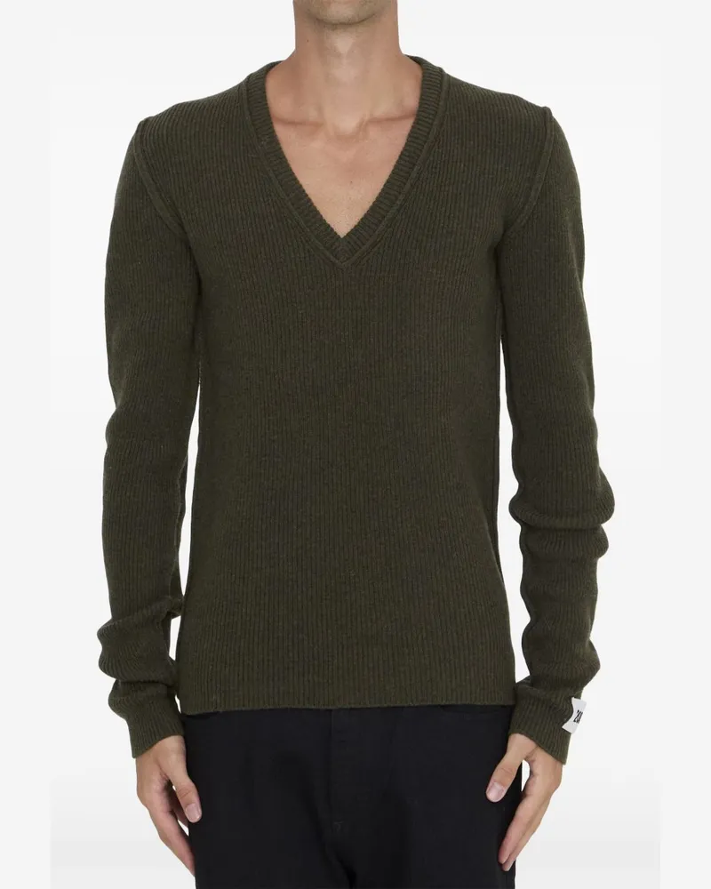 Dolce & Gabbana Pullover mit Logo-Patch - Grün Grün