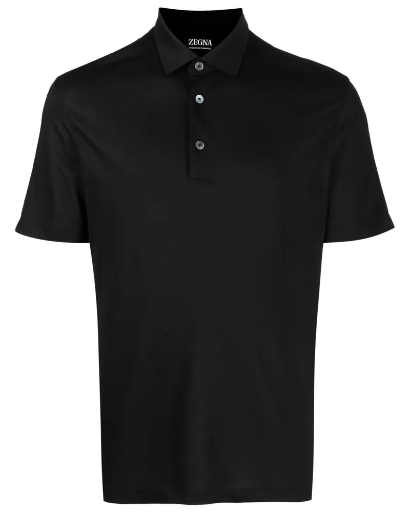 Ermenegildo Zegna Klassisches Poloshirt - Schwarz Schwarz