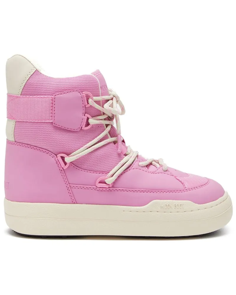 Moon Boot Park Stiefel mit Logo-Print - Rosa Rosa
