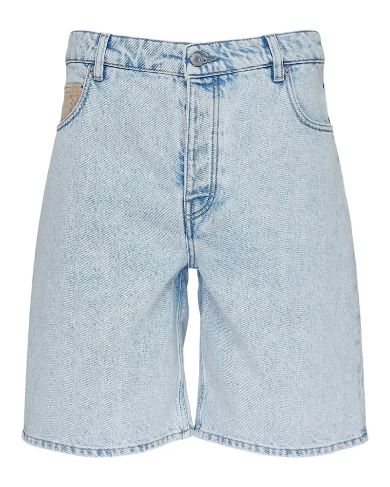 Drôle de Monsieur Ausgeblichene Jeans-Shorts - Blau Blau