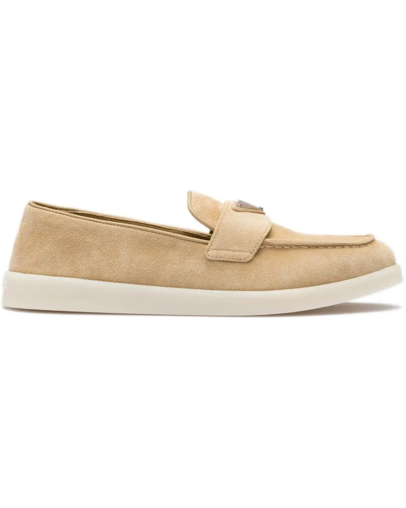 Prada Loafer aus Wildleder - Nude Nude