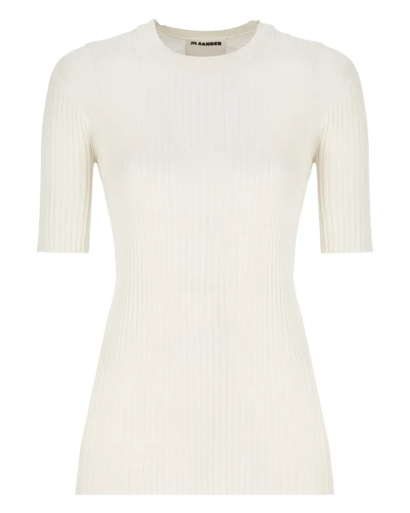 Jil Sander Geripptes T-Shirt - Grau Grau
