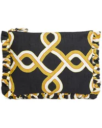 La DoubleJ Clutch mit Tackle-Print Schwarz