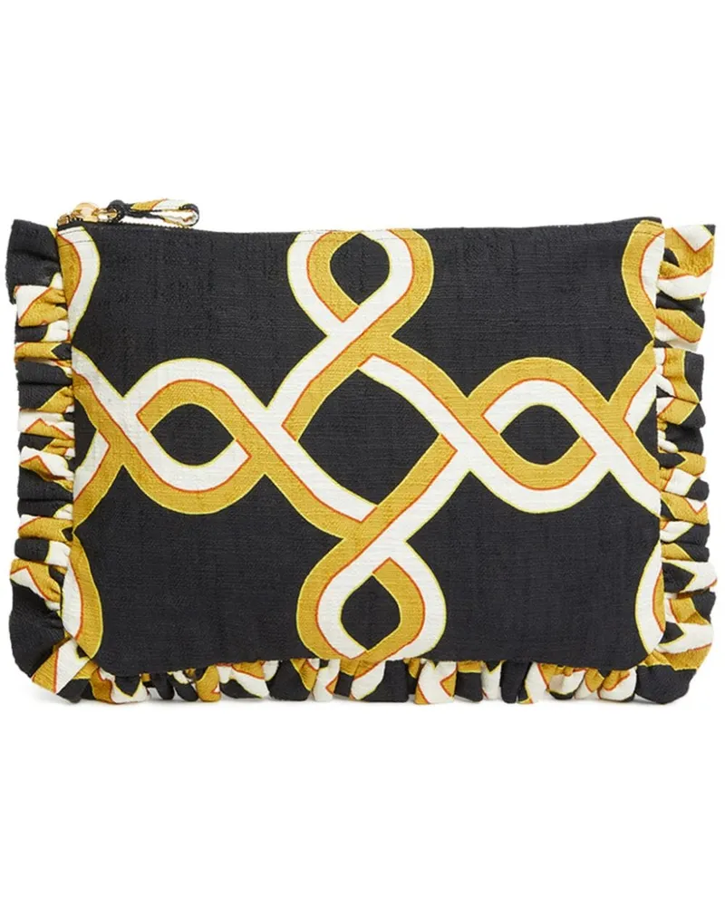 La DoubleJ Clutch mit Tackle-Print - Schwarz Schwarz