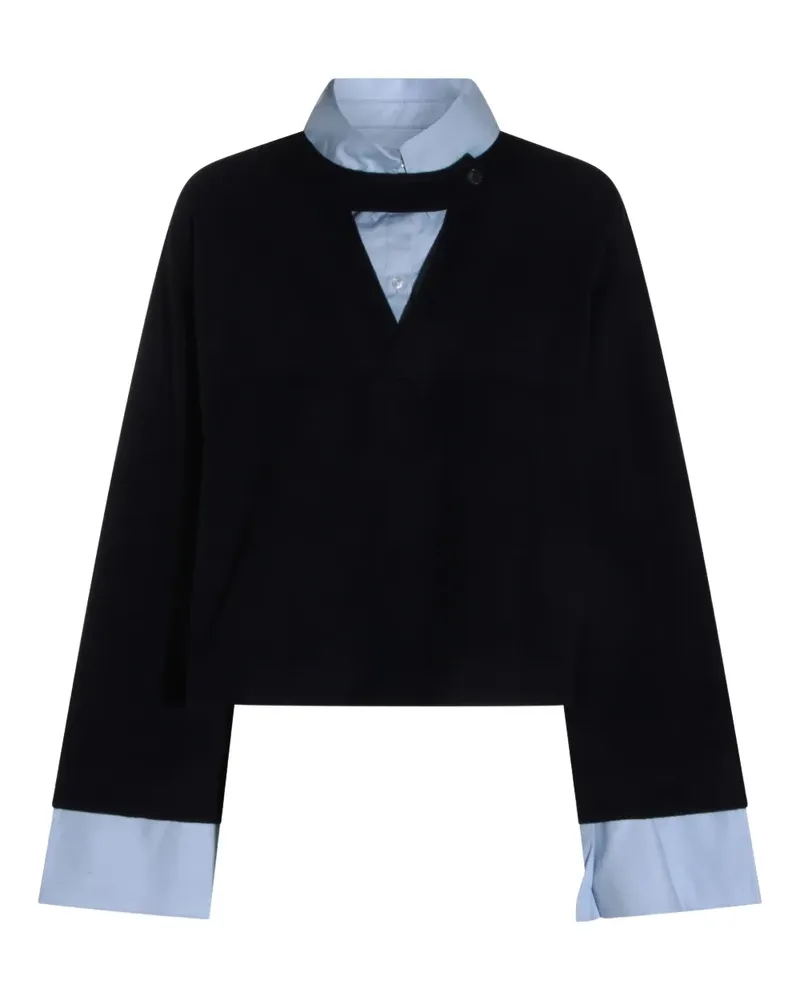 Aya Muse button cut-out sweater - Blau Blau