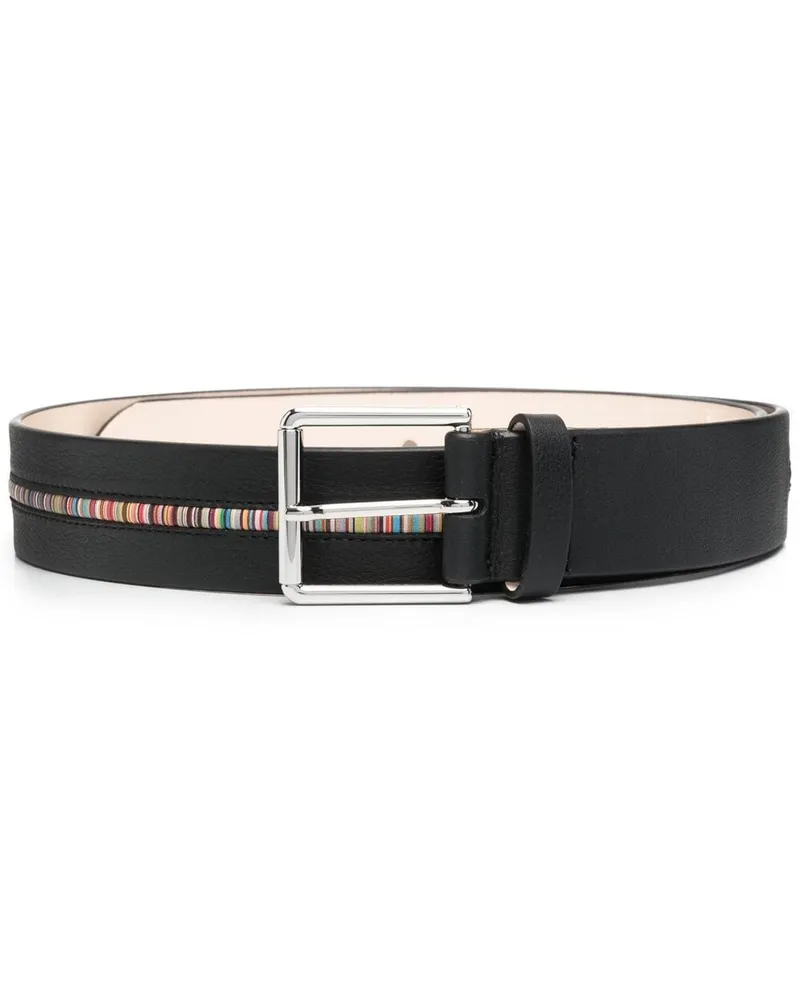 Paul Smith Gürtel mit Artist Stripe-Muster - Schwarz Schwarz