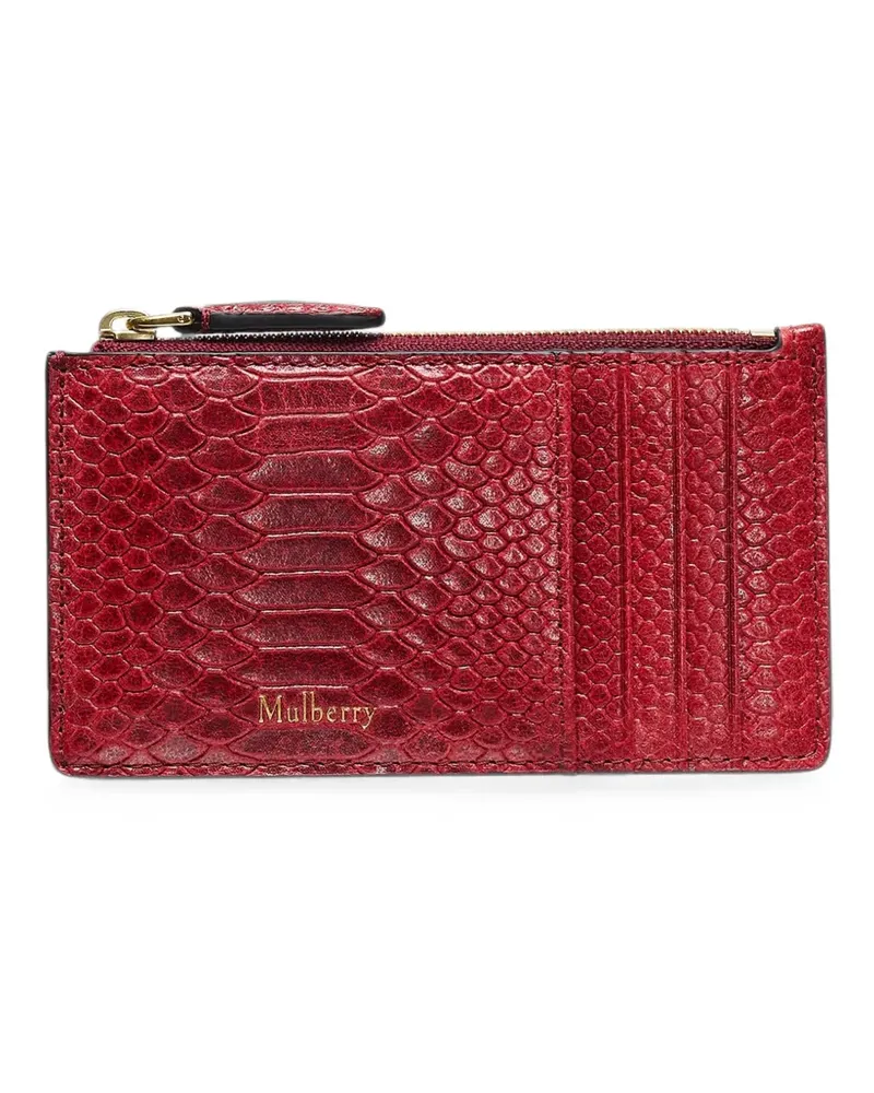 Mulberry Continental snakeskin-effect card holder - Rot Rot
