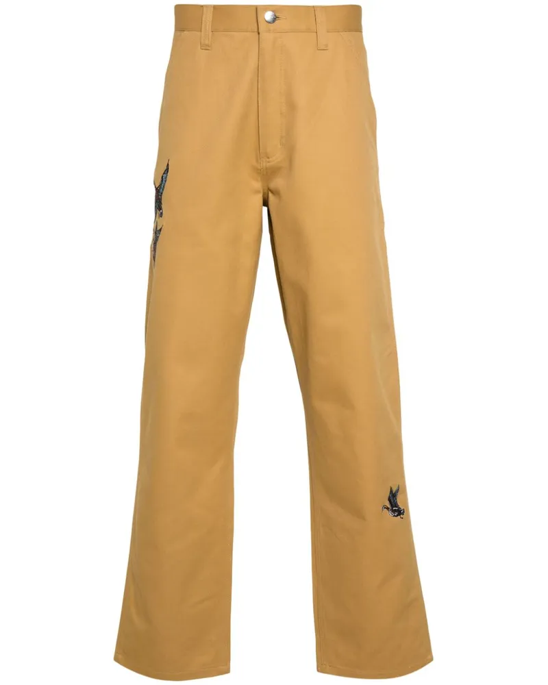 Carhartt WIP Gerade Hose mit Entenstickerei - Gelb Gelb