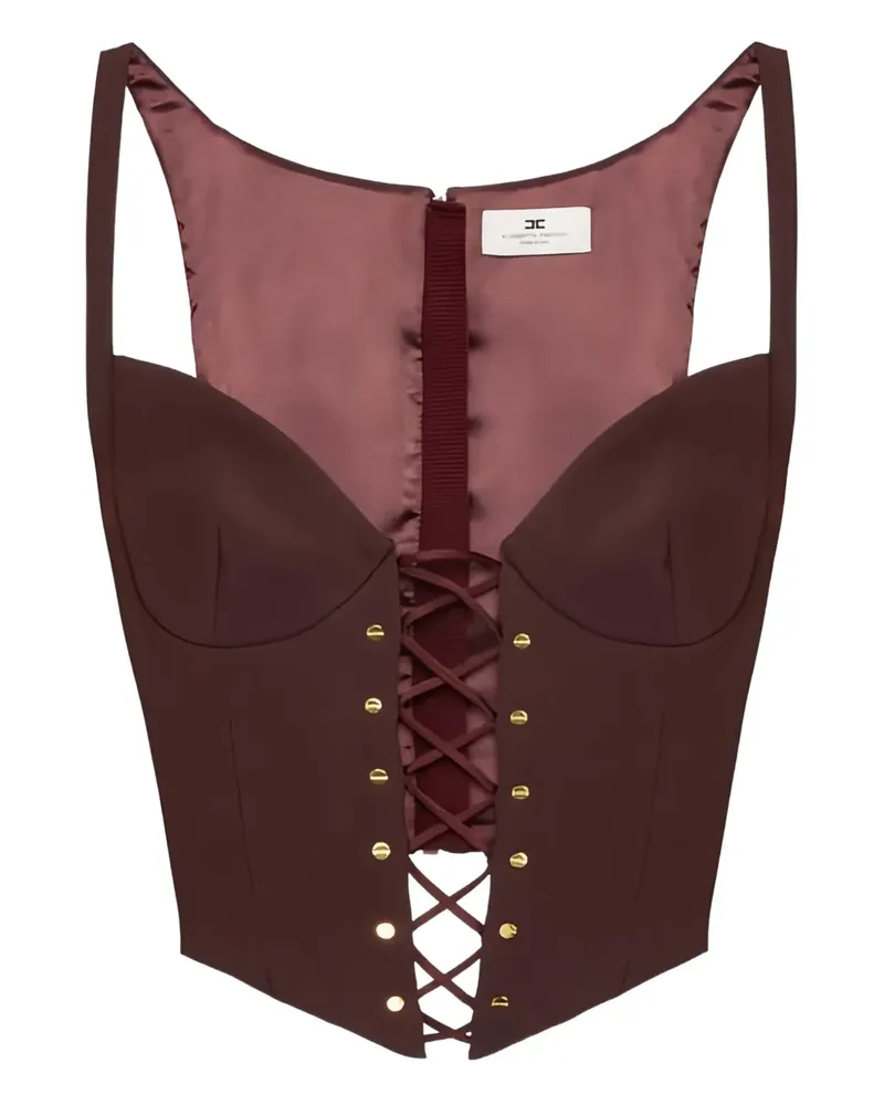 Elisabetta Franchi Bustier mit Schnürung - Rot Rot