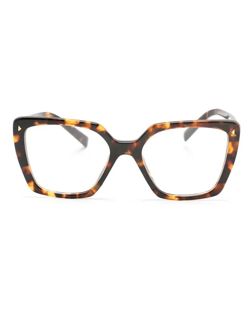 Prada Eckige Brille in Schildpattoptik - Braun Braun