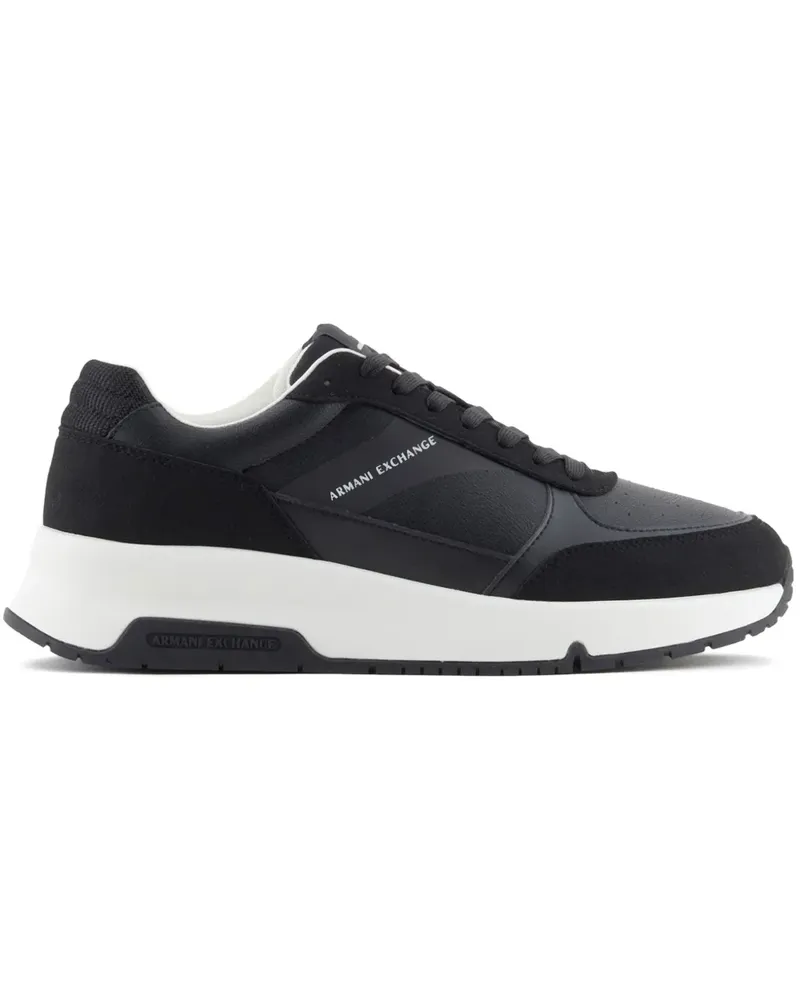 Armani Exchange Sneakers mit Logo-Print - Schwarz Schwarz