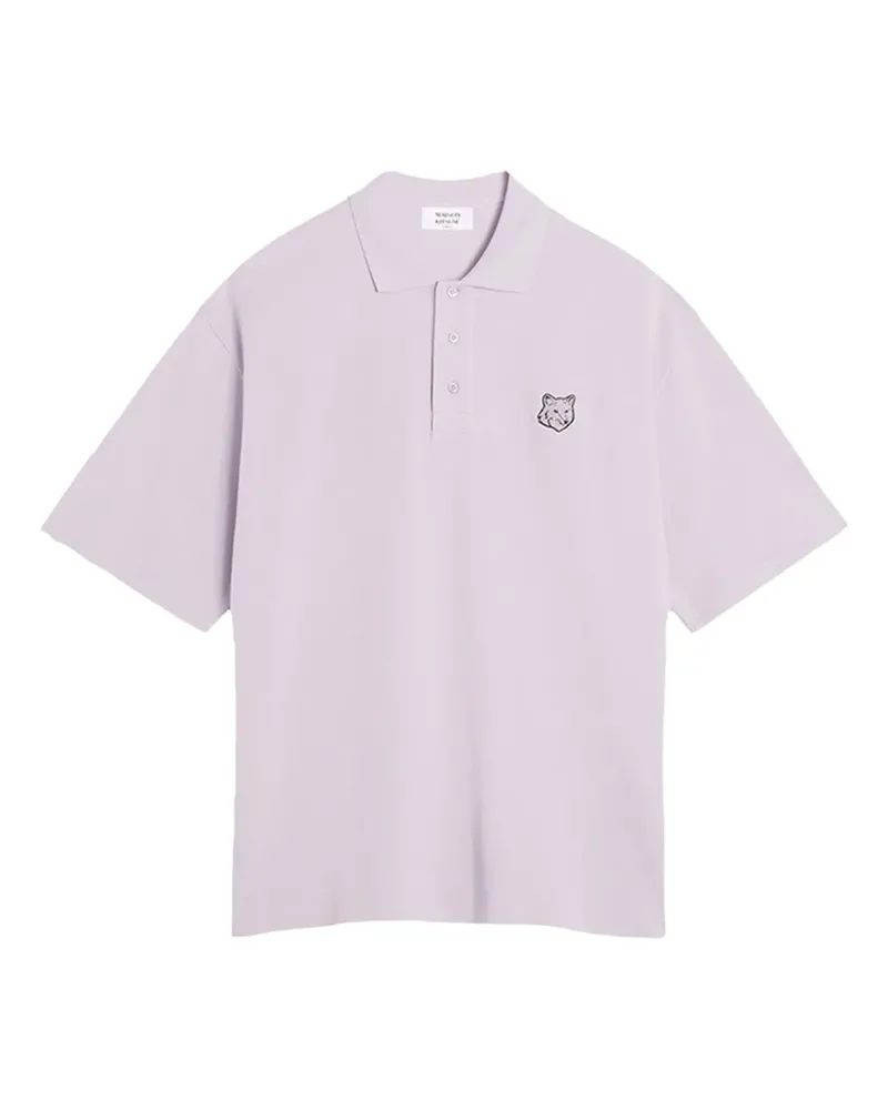 Kitsuné Poloshirt mit Bold Fox Head-Applikation - Violett Violett