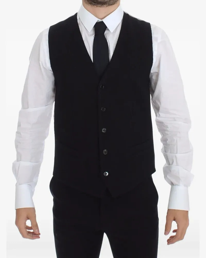 Dolce & Gabbana Weste mit V-Ausschnitt - Schwarz Schwarz