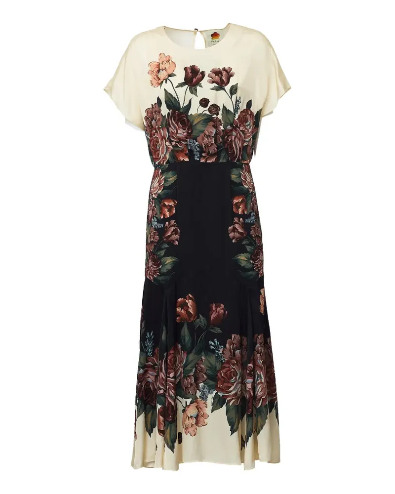 FARM Rio Kleid mit Blumenprint - Nude Nude