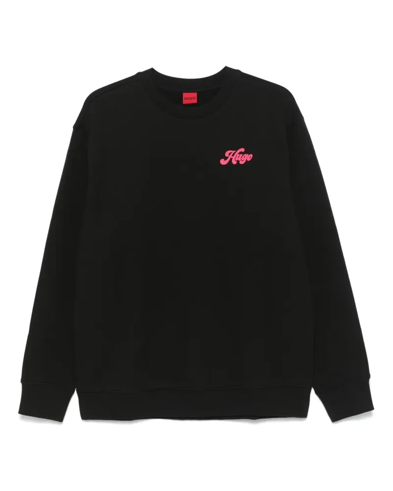 HUGO BOSS Sweatshirt mit grafischem Print - Schwarz Schwarz