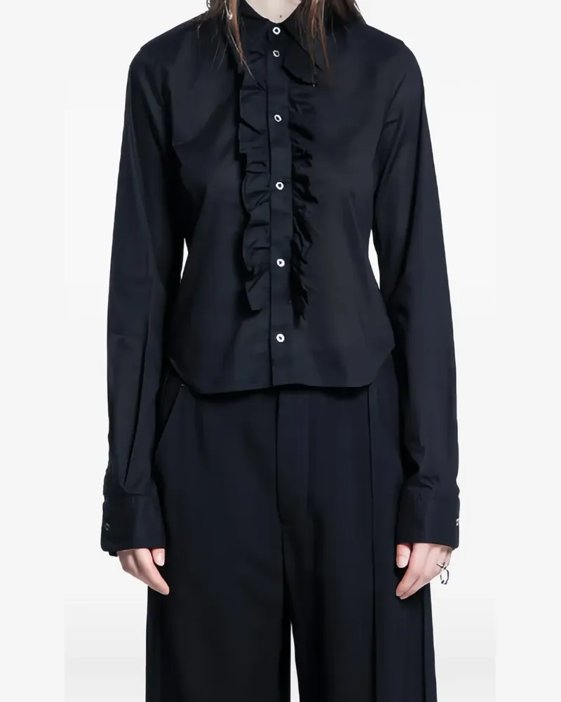Ann Demeulemeester Gerüschtes Erma Hemd - Schwarz Schwarz