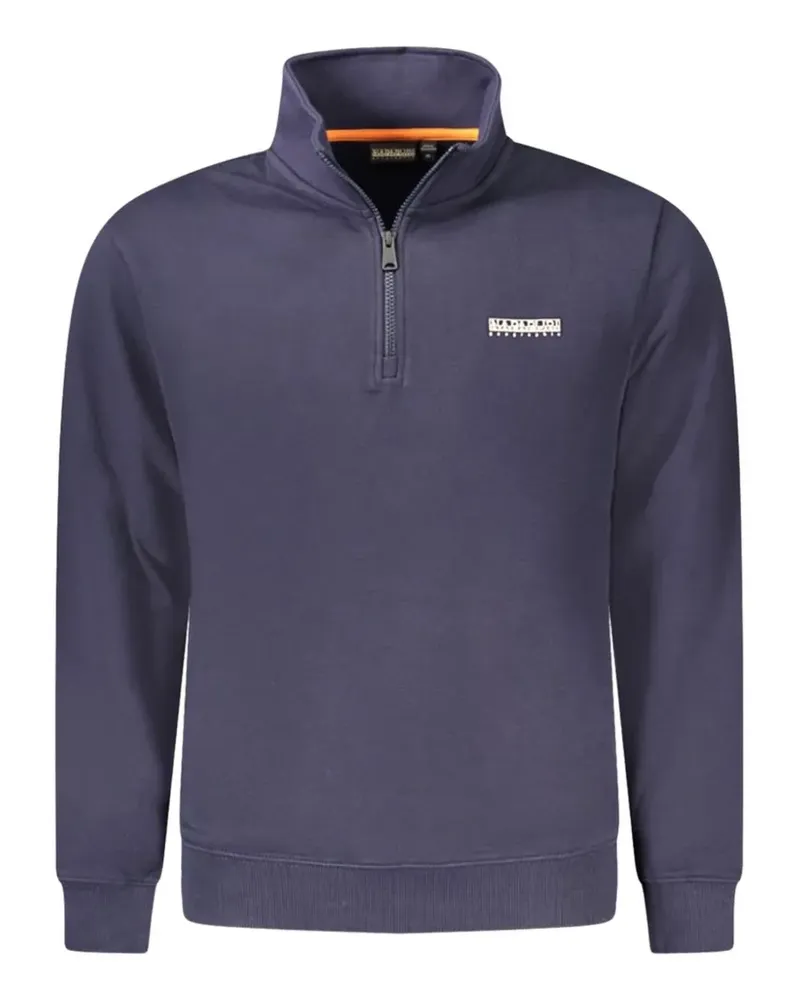 Napapijri half-zip logo-patch sweatshirt - Blau Blau