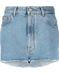 GCDS Hoch sitzende Jeans-Shorts Blau