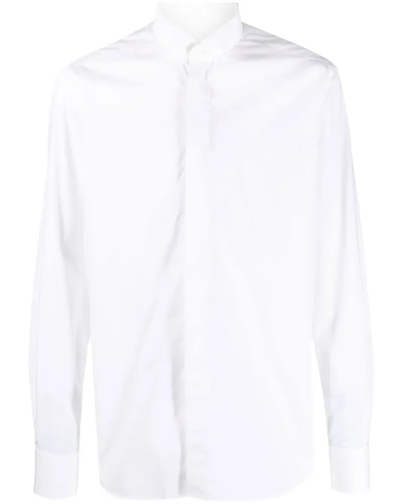 Corneliani Hemd mit Latz - Weiß Weiß