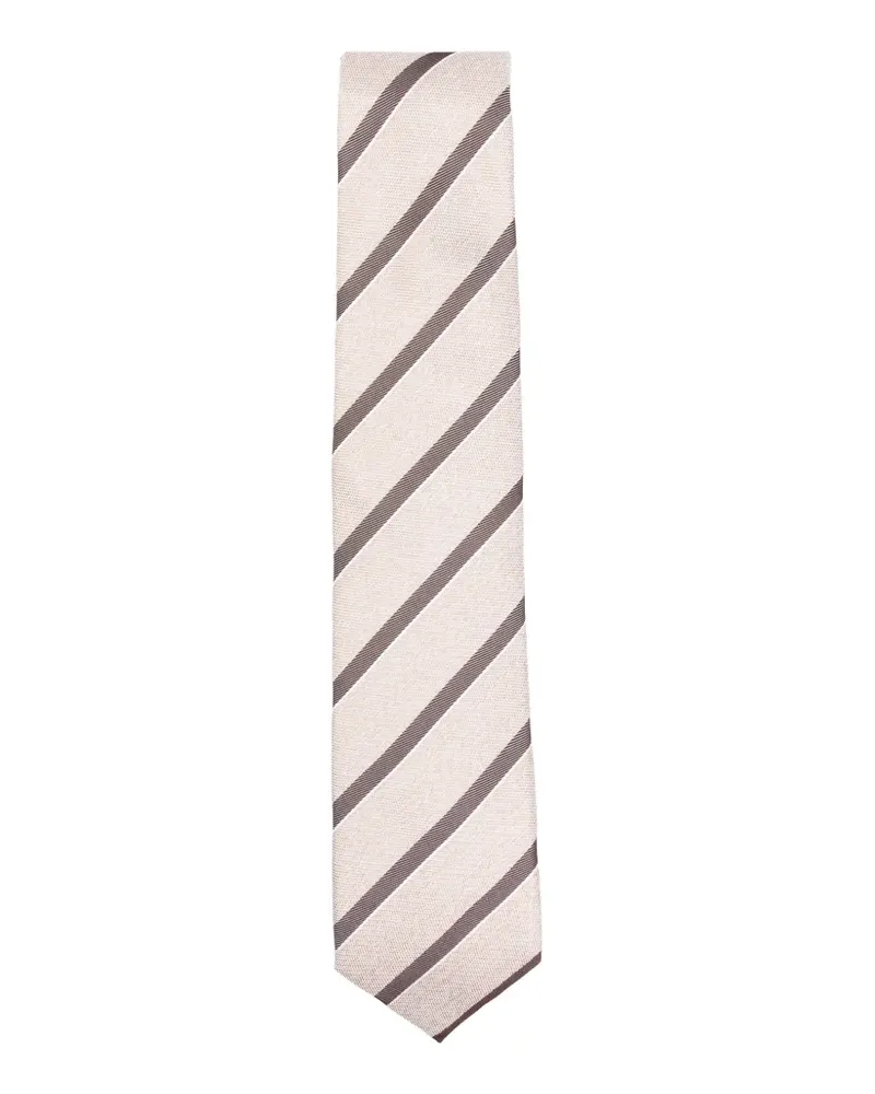 Corneliani striped tie - Nude Nude