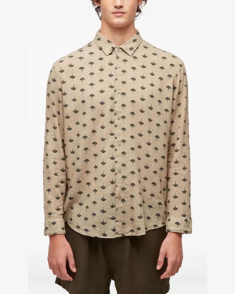 Osklen Hemd mit Palmeira-Print - Braun Braun