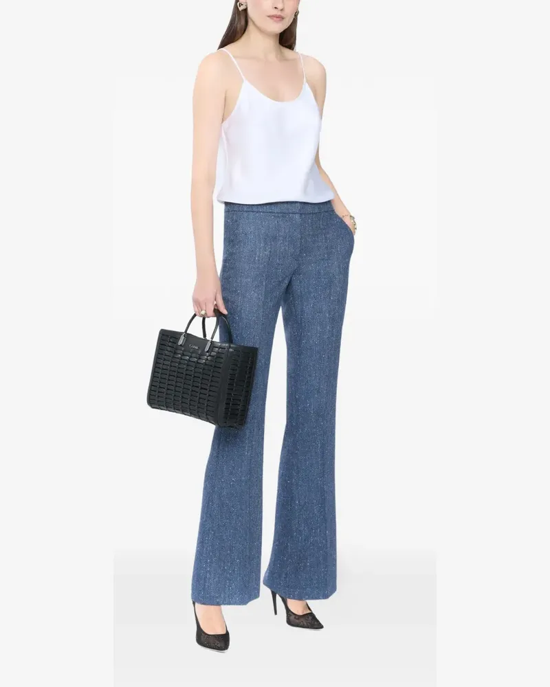 Genny concealed-fastening trousers - Blau Blau