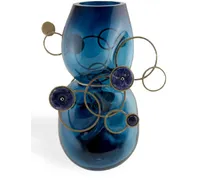 Fairground Vase aus Glas 350mm - Blau