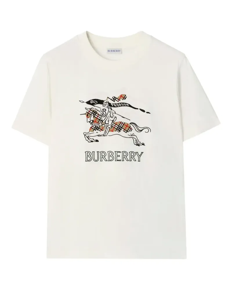 Burberry Equestrian Knight T-Shirt - Weiß Weiß