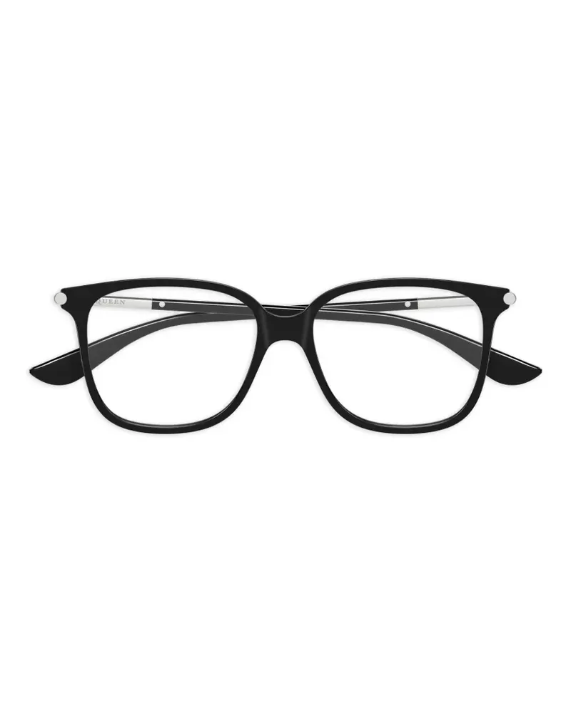 Alexander McQueen logo glasses - Schwarz Schwarz