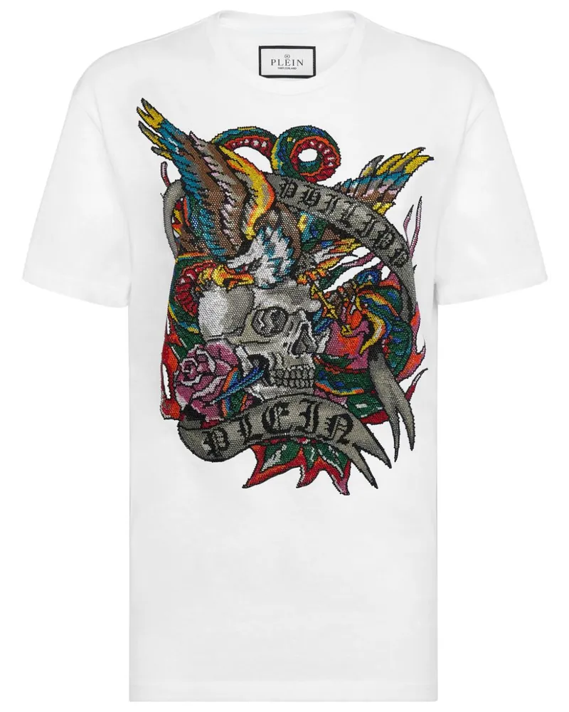 Philipp Plein T-Shirt mit Tattoo-Print - Weiß Weiß