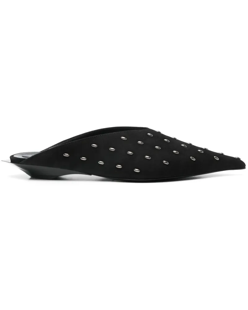 Thierry Mugler Fang Mules 40mm - Schwarz Schwarz