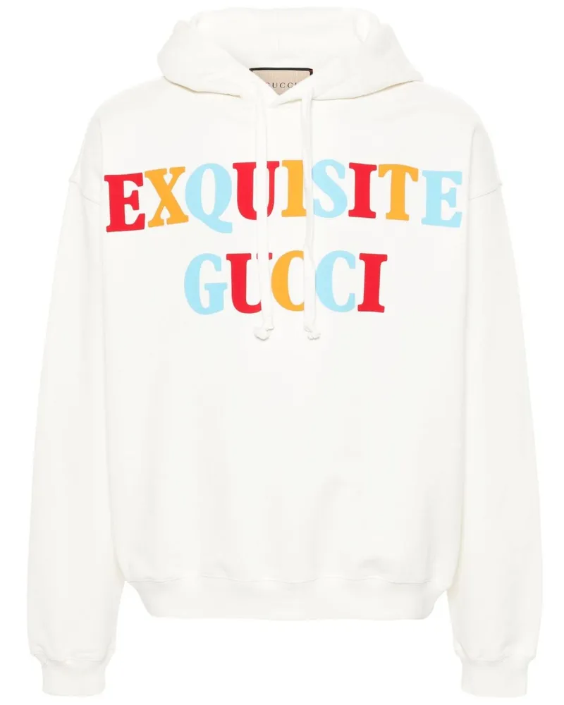 Gucci Hoodie mit "Exquisite "-Print Weiß