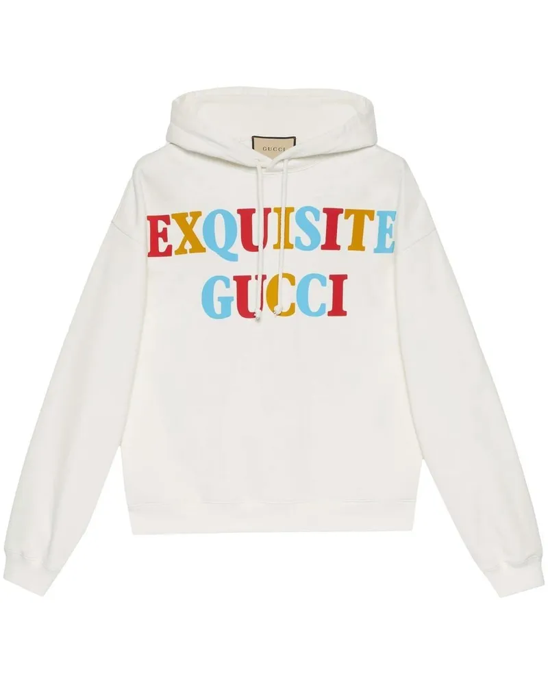 Gucci Hoodie mit "Exquisite "-Print - Weiß Weiß