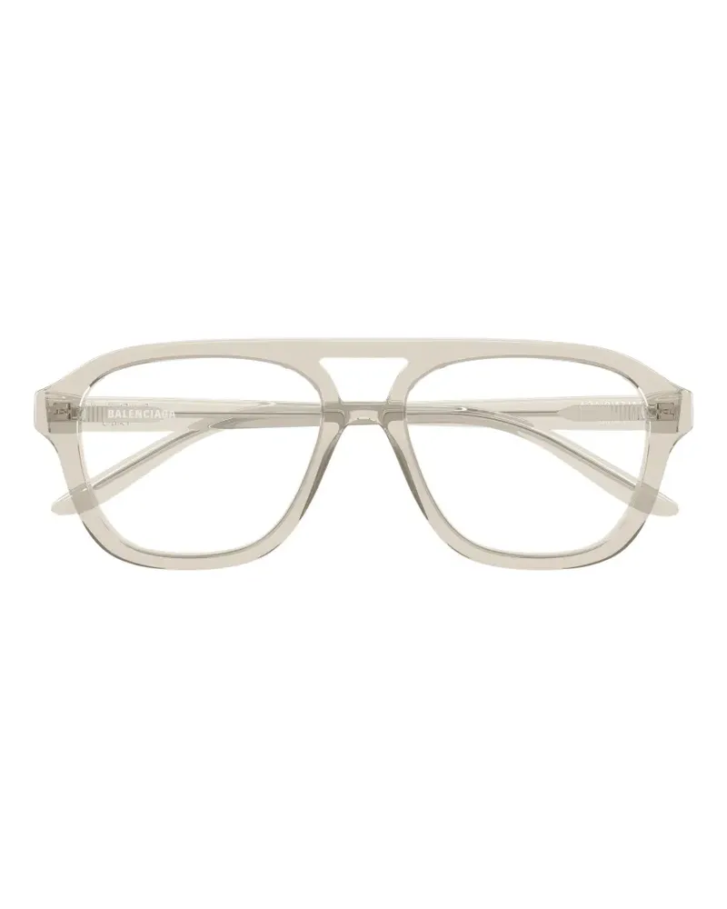 Balenciaga Klassische Pilotenbrille - Weiß Weiß