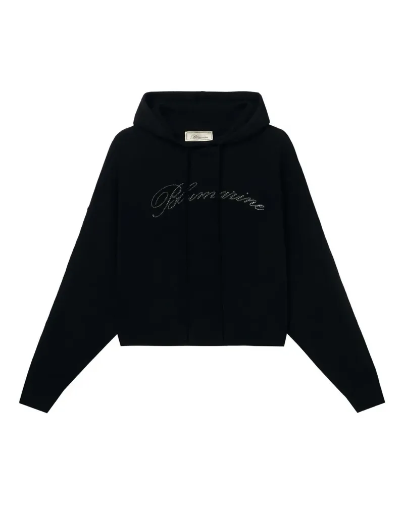 Blumarine Hoodie mit Kristallverzierung - Schwarz Schwarz