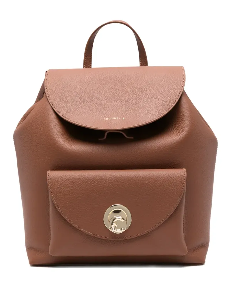 Coccinelle Nikla Rucksack mit Drehverschluss - Braun Braun