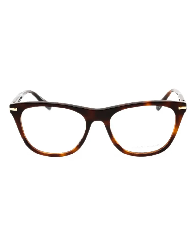 Calvin Klein Eckige Brille in Schildpattoptik - Braun Braun