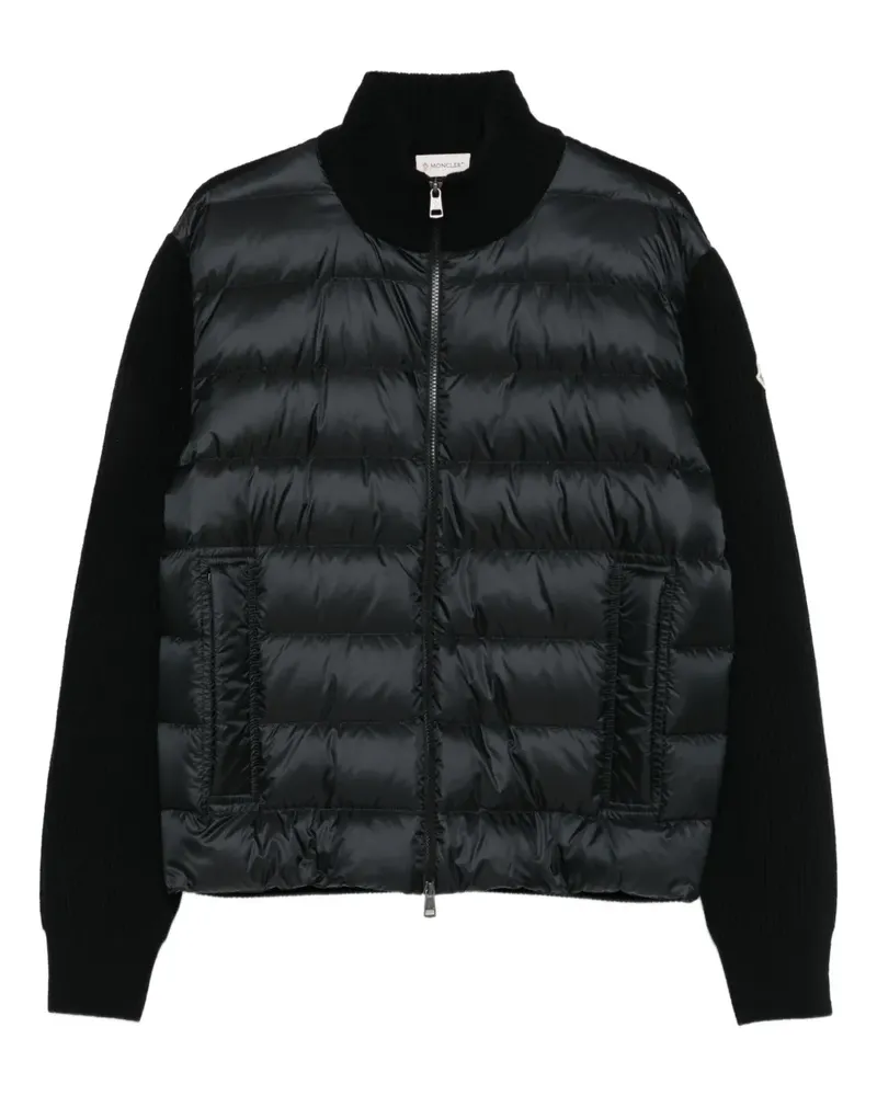 Moncler Langärmeliger Cardigan mit Steppung - Schwarz Schwarz