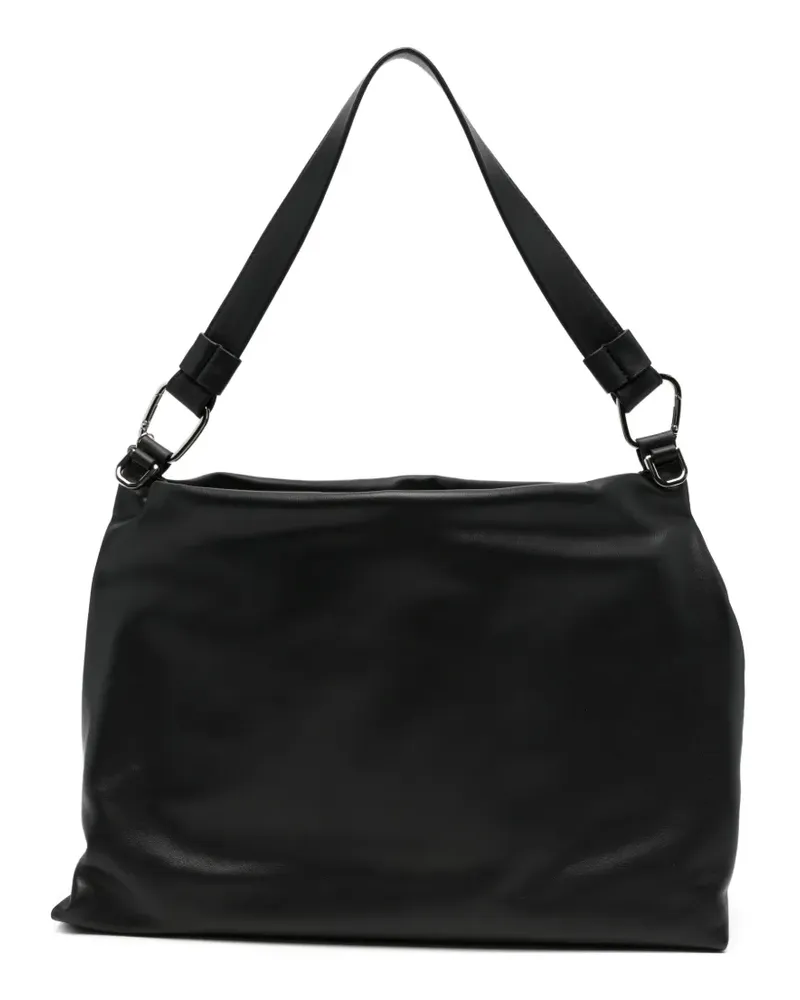 Cromia Kai grained leather shoulder bag - Schwarz Schwarz