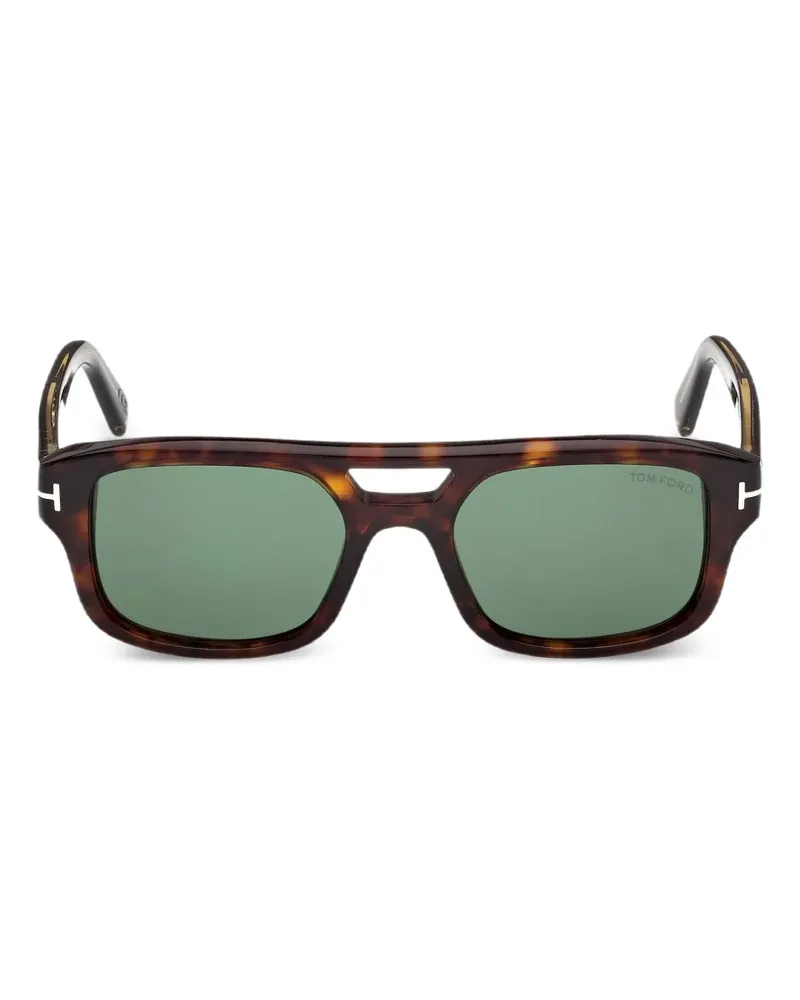 Tom Ford Sonnenbrille mit eckigem Gestell - Braun Braun