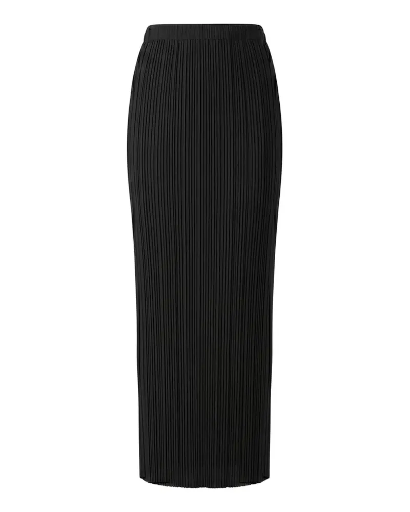 Issey Miyake pleated midi skirt - Schwarz Schwarz