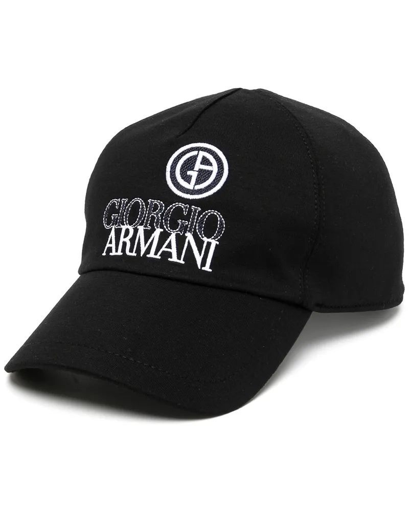 Giorgio Armani Baseballkappe mit Logo-Stickerei Schwarz